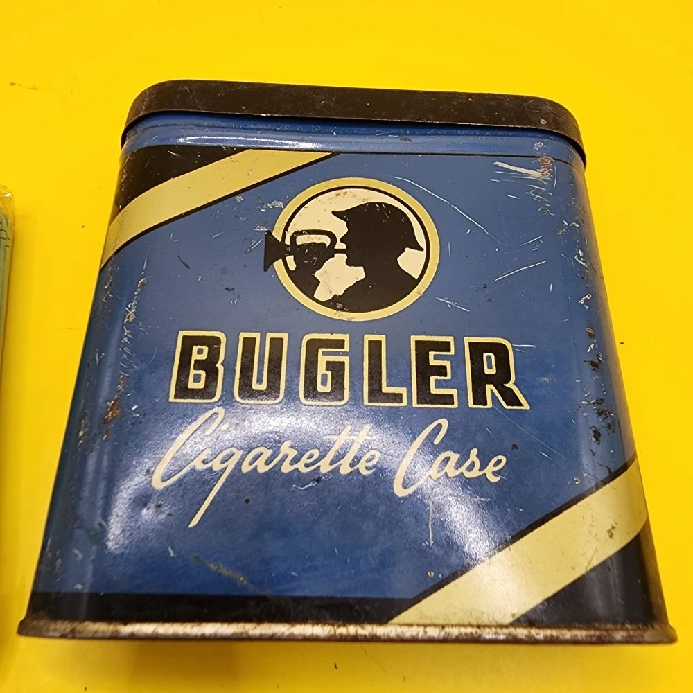 Vintage Bugler Tin Case & New Gummed Cigarette Papers - Picture 3 of 6